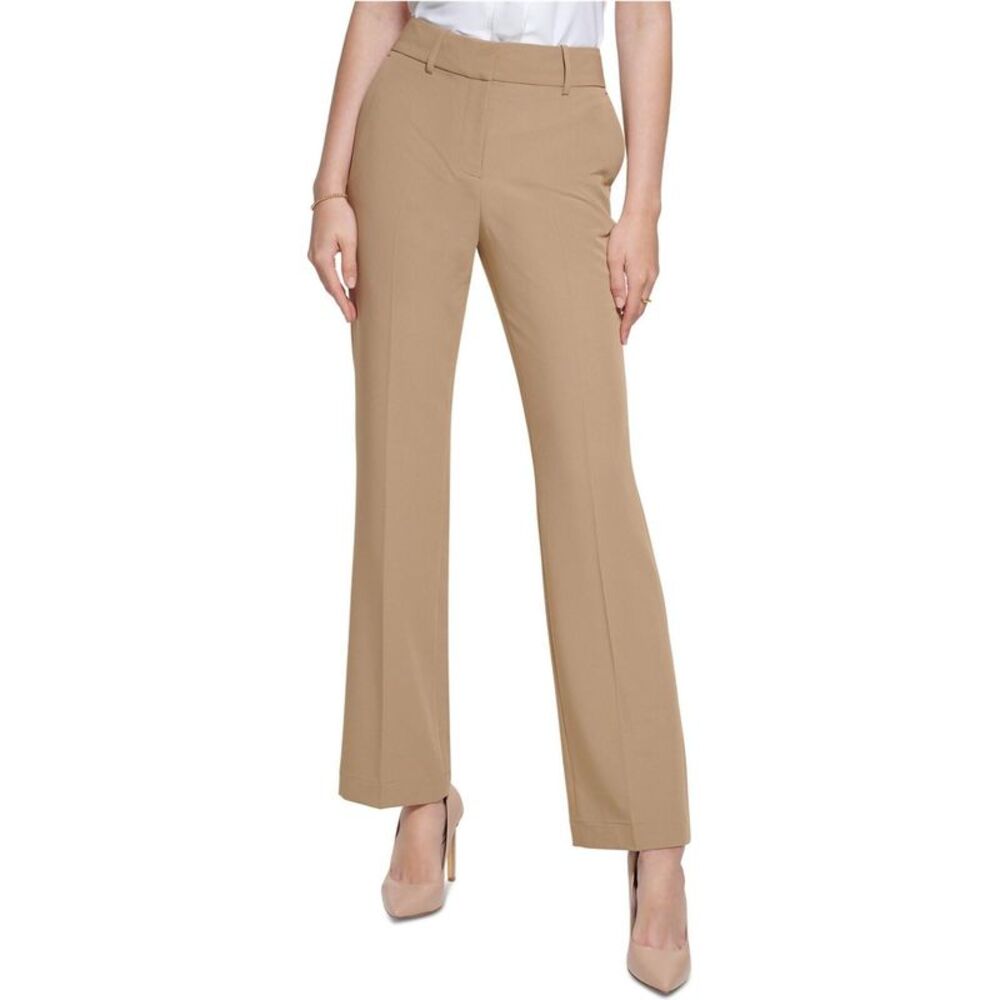 Tommy Hilfiger Womens Sutton Slim Dress Pants, Brown, 14, DM